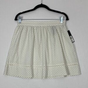 NEW Attitude Polka Dot Mini Skirt in Cream and Black XS